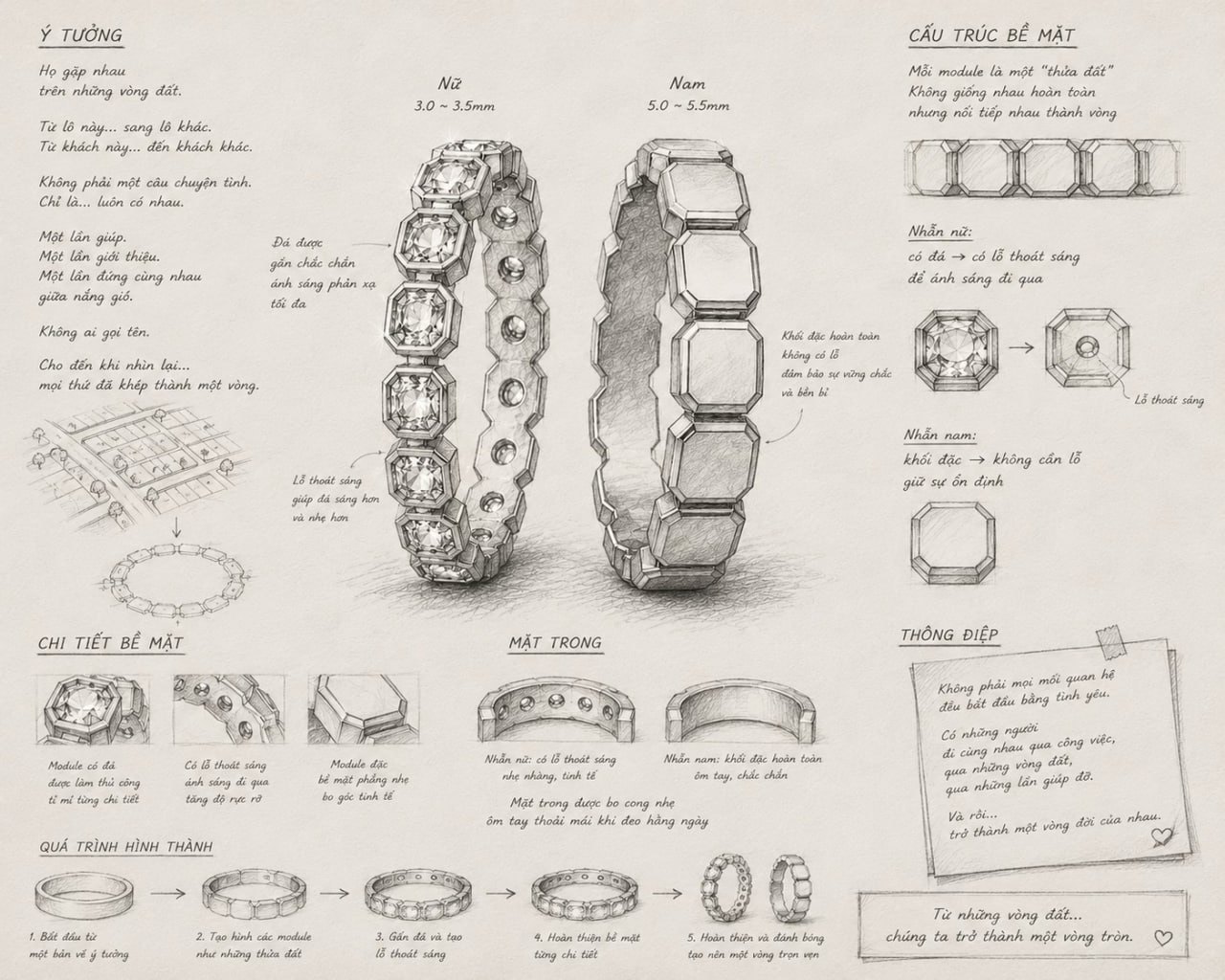 Bản phác thảo thiết kế nhẫn The Shape Of Us